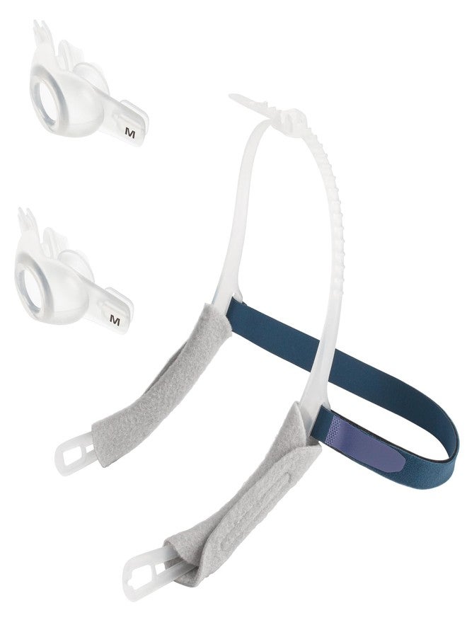 Ximoon قناع وسادة الأنف Ximoon FX لجهاز CPAP مع غطاء رأس بديل لجهاز Resmed Swift FX - إطار عصابة رأس قابل للتعديل ووسائد أنف متوسطة الحجم، قطعة غيار لجهاز Swift FX - Image 1